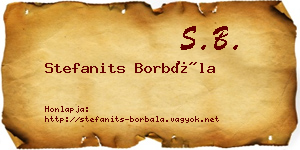 Stefanits Borbála névjegykártya